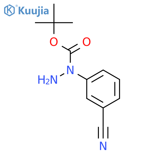 Hydrazinecarboxylic acid, 1-(3-cyanophenyl)-, 1,1-dimethylethyl ester structure