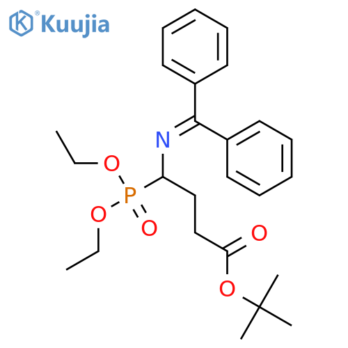 Butanoic acid, 4-(diethoxyphosphinyl)-4-[(diphenylmethylene)amino]-,1,1-dimethylethyl ester structure