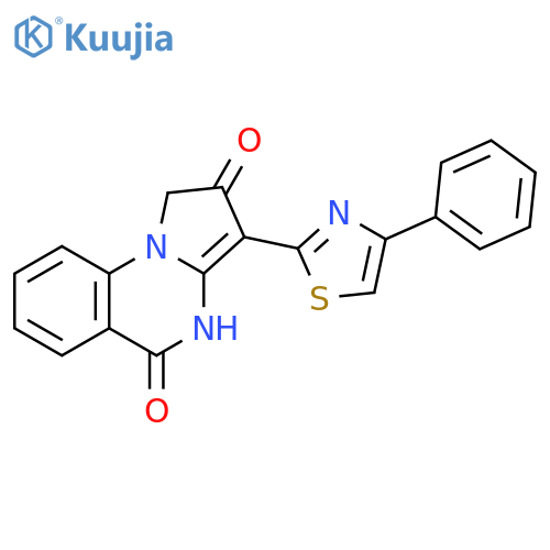 Pyrrolo[1,2-a]quinazoline-2,5(1H,4H)-dione, 3-(4-phenyl-2-thiazolyl)- structure