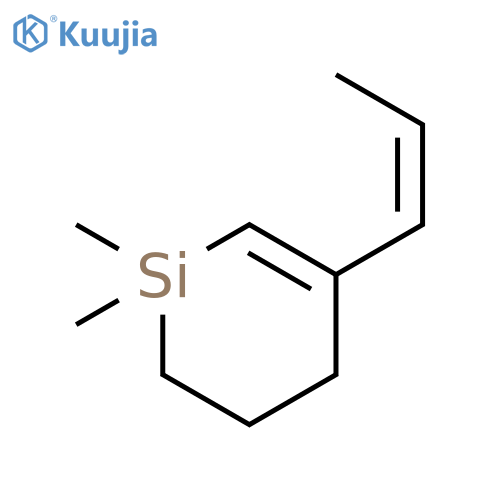 Silacyclohex-2-ene, 1,1-dimethyl-3-(1Z)-1-propenyl- structure