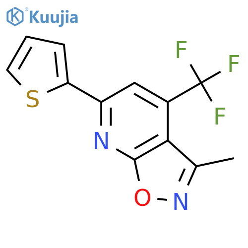 3-Methyl-6-(thiophen-2-yl)-4-(trifluoromethyl)isoxazolo[5,4-b]pyridine structure