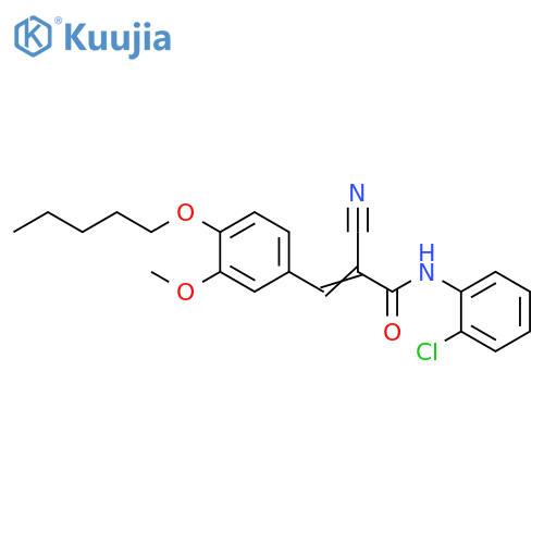 N-(2-Chlorophenyl)-2-cyano-3-[3-methoxy-4-(pentyloxy)phenyl]-2-propenamide structure