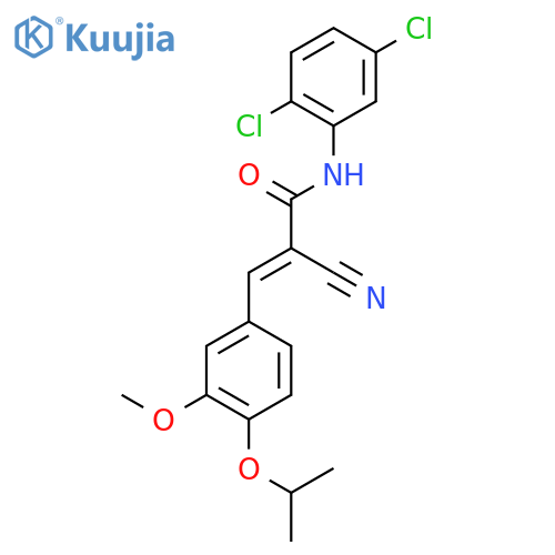 (E)-2-cyano-N-(2,5-dichlorophenyl)-3-(3-methoxy-4-propan-2-yloxyphenyl)prop-2-enamide structure