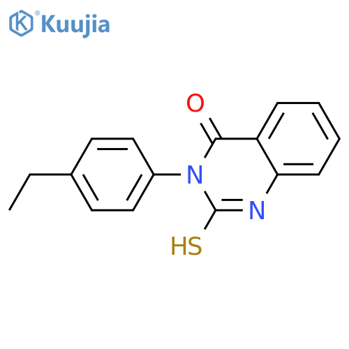 3-(4-ethylphenyl)-2-sulfanylidene-1,2,3,4-tetrahydroquinazolin-4-one structure