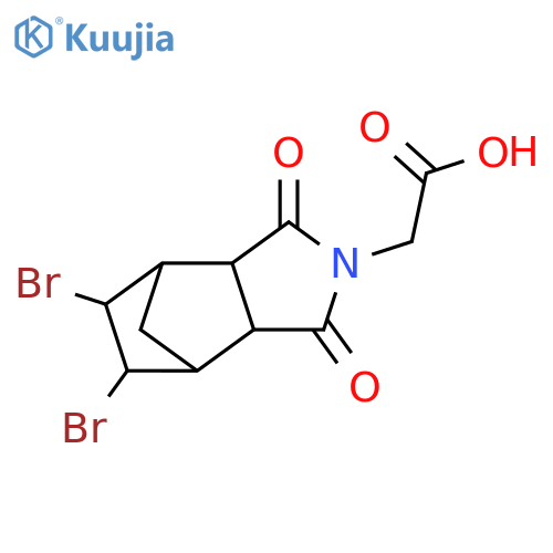 (5,6-dibromo-1,3-dioxooctahydro-2H-4,7-methanoisoindol-2-yl)acetic acid structure