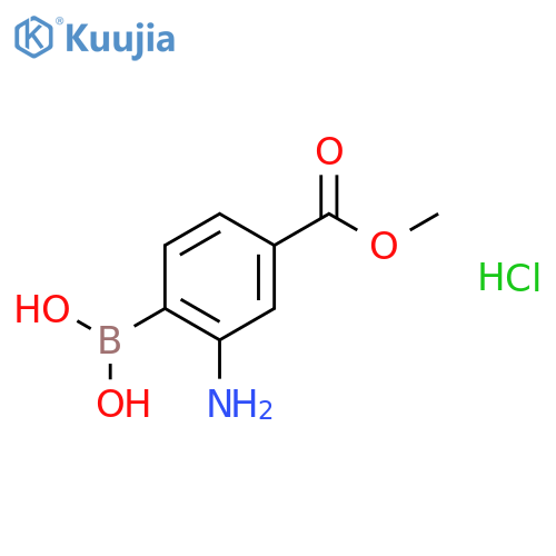 (2-amino-4-methoxycarbonyl-phenyl)boronic acid;hydrochloride structure