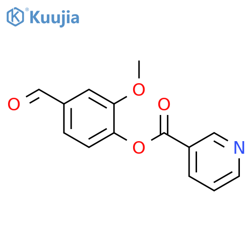 4-Formyl-2-methoxyphenyl pyridine-3-carboxylate structure