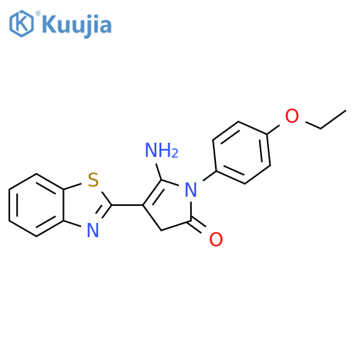 2H-Pyrrol-2-one,5-amino-4-(2-benzothiazolyl)-1-(4-ethoxyphenyl)-1,3-dihydro- structure