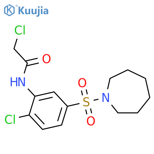 N-[5-(azepane-1-sulfonyl)-2-chlorophenyl]-2-chloroacetamide structure