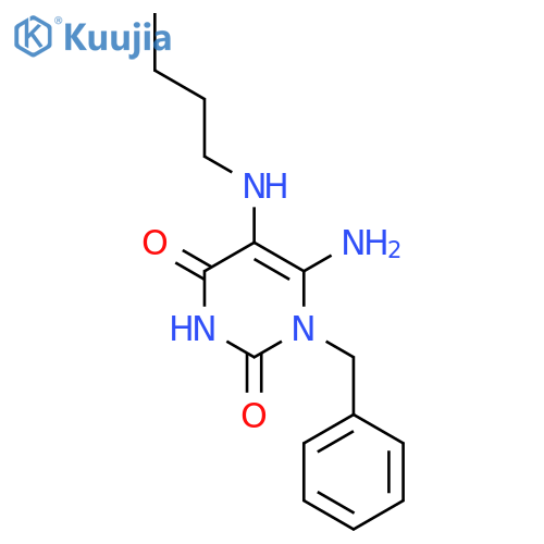 6-Amino-1-benzyl-5-(butylamino)-1,2,3,4-tetrahydropyrimidine-2,4-dione structure