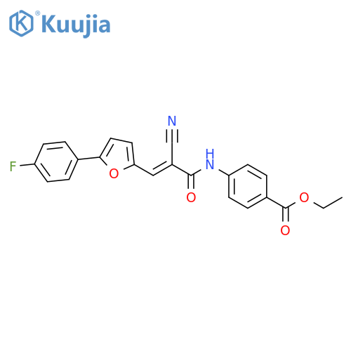 ethyl 4-[[(E)-2-cyano-3-[5-(4-fluorophenyl)furan-2-yl]prop-2-enoyl]amino]benzoate structure