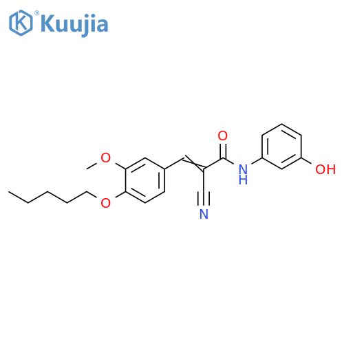 2-Cyano-N-(3-hydroxyphenyl)-3-[3-methoxy-4-(pentyloxy)phenyl]-2-propenamide structure