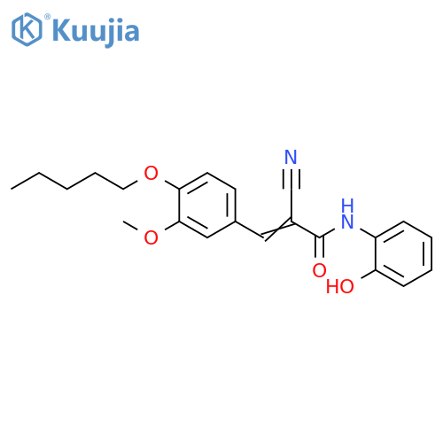 2-Cyano-N-(2-hydroxyphenyl)-3-[3-methoxy-4-(pentyloxy)phenyl]-2-propenamide structure