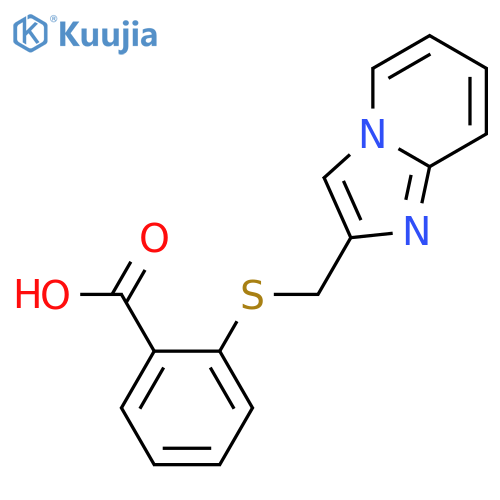 2-({Imidazo1,2-apyridin-2-yl}methyl)sulfanylbenzoic Acid structure