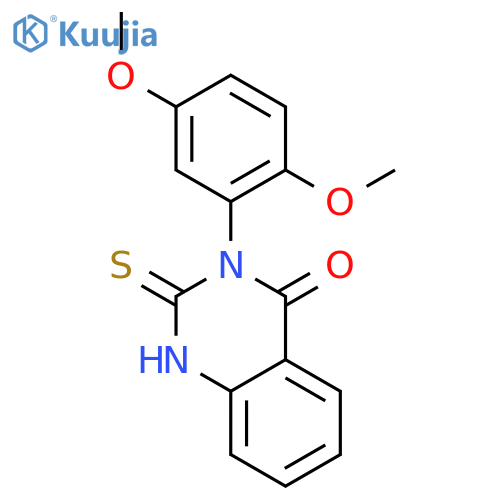 3-(2,5-dimethoxyphenyl)-2-sulfanyl-3,4-dihydroquinazolin-4-one structure