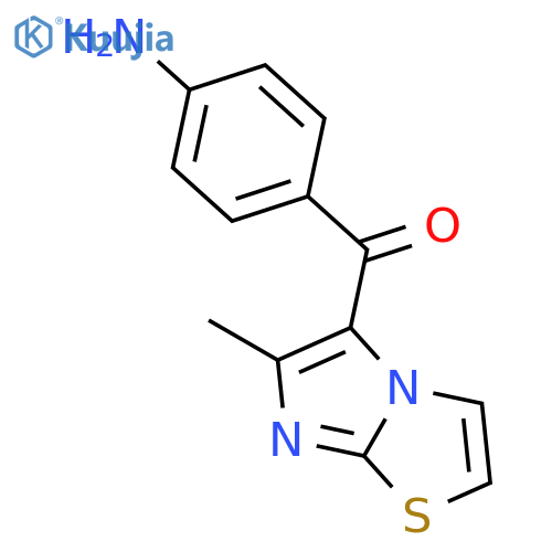4-{6-Methylimidazo2,1-b1,3thiazole-5-carbonyl}aniline structure
