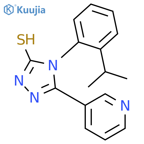 4-2-(propan-2-yl)phenyl-5-(pyridin-3-yl)-4H-1,2,4-triazole-3-thiol structure