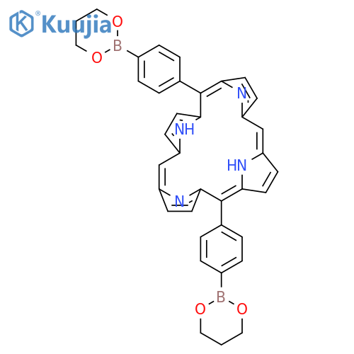 21H,23H-Porphine, 5,15-bis[4-(1,3,2-dioxaborinan-2-yl)phenyl]- structure