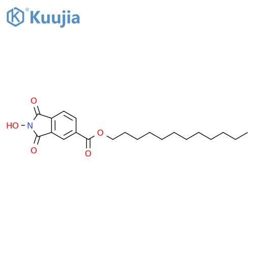 1H-Isoindole-5-carboxylic acid, 2,3-dihydro-2-hydroxy-1,3-dioxo-,dodecyl ester structure