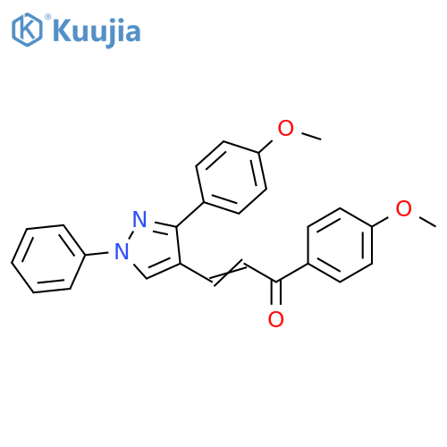 2-Propen-1-one,1-(4-methoxyphenyl)-3-[3-(4-methoxyphenyl)-1-phenyl-1H-pyrazol-4-yl]- structure