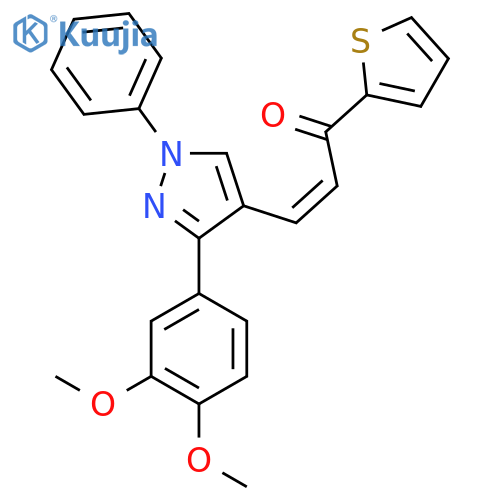 (Z)-3-[3-(3,4-DIMETHOXYPHENYL)-1-PHENYL-1H-PYRAZOL-4-YL]-1-(2-THIENYL)-2-PROPEN-1-ONE structure