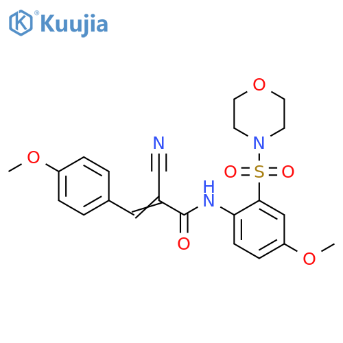 2-cyano-N-[4-methoxy-2-(morpholine-4-sulfonyl)p henyl]-3-(4-methoxyphenyl)prop-2-enamide structure