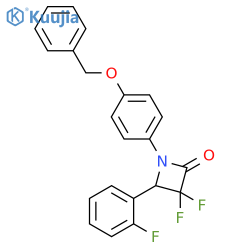 3,3-Difluoro-4-(2-fluorophenyl)-1-[4-(phenylmethoxy)phenyl]-2-azetidinone structure