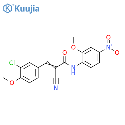 3-(3-Chloro-4-methoxyphenyl)-2-cyano-N-(2-methoxy-4-nitrophenyl)-2-propenamide structure