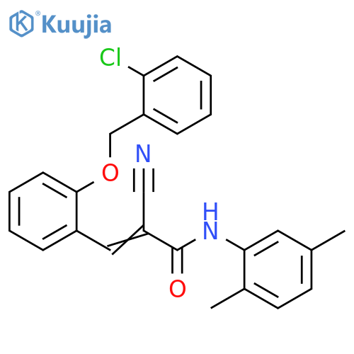 3-[2-[(2-Chlorophenyl)methoxy]phenyl]-2-cyano-N-(2,5-dimethylphenyl)-2-propenamide structure
