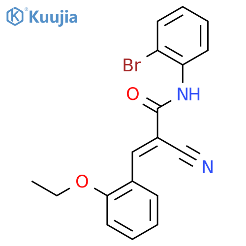 (E)-N-(2-bromophenyl)-2-cyano-3-(2-ethoxyphenyl)prop-2-enamide structure