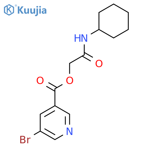 (cyclohexylcarbamoyl)methyl 5-bromopyridine-3-carboxylate structure