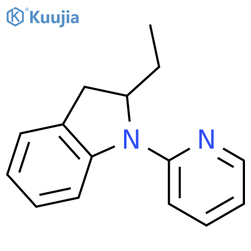1H-Indole, 2-ethyl-2,3-dihydro-1-(2-pyridinyl)- structure