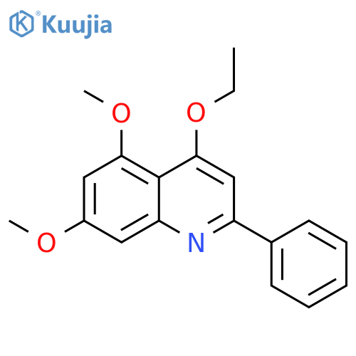 Quinoline, 4-ethoxy-5,7-dimethoxy-2-phenyl- structure