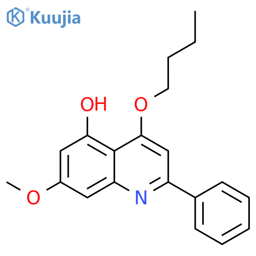5-QUINOLINOL, 4-BUTOXY-7-METHOXY-2-PHENYL- structure