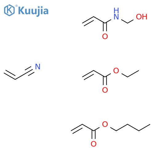 Ethyl acrylate, butyl acrylate, acrylonitrile, N-methylol acrylamide polymer structure
