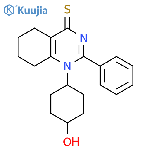 1-(4-hydroxycyclohexyl)-2-phenyl-1,4,5,6,7,8-hexahydroquinazoline-4-thione structure