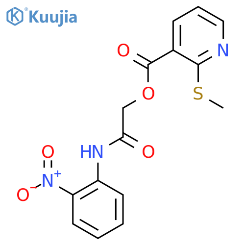 2-((2-Nitrophenyl)amino)-2-oxoethyl 2-(methylthio)nicotinate structure