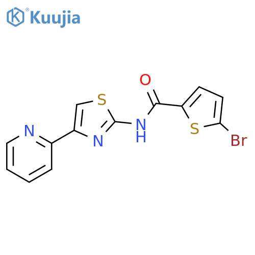 5-bromo-N-4-(pyridin-2-yl)-1,3-thiazol-2-ylthiophene-2-carboxamide structure