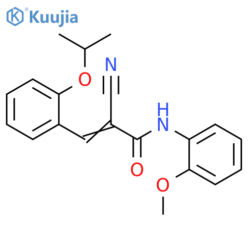 (2E)-2-cyano-N-(2-methoxyphenyl)-3-2-(propan-2-yloxy)phenylprop-2-enamide structure