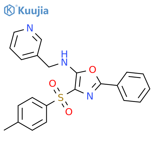 4-(4-methylbenzenesulfonyl)-2-phenyl-N-(pyridin-3-yl)methyl-1,3-oxazol-5-amine structure