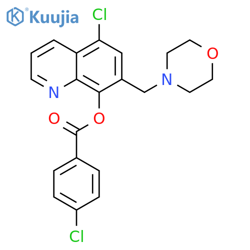 5-chloro-7-(morpholin-4-yl)methylquinolin-8-yl 4-chlorobenzoate structure