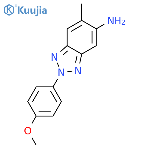2-(4-Methoxyphenyl)-6-methyl-2H-1,2,3-benzotriazol-5-amine structure