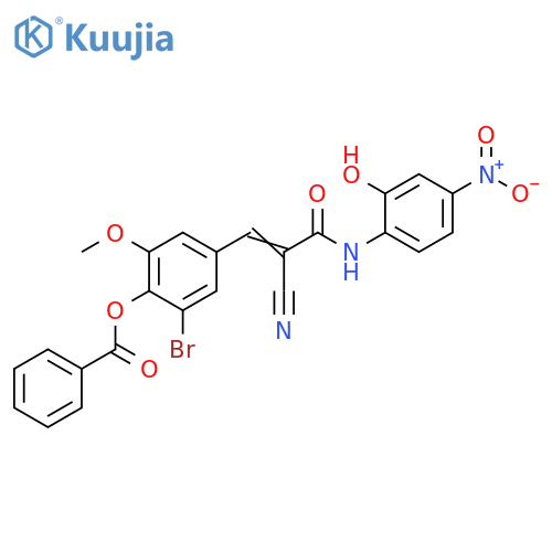 3-[4-(Benzoyloxy)-3-bromo-5-methoxyphenyl]-2-cyano-N-(2-hydroxy-4-nitrophenyl)-2-propenamide structure