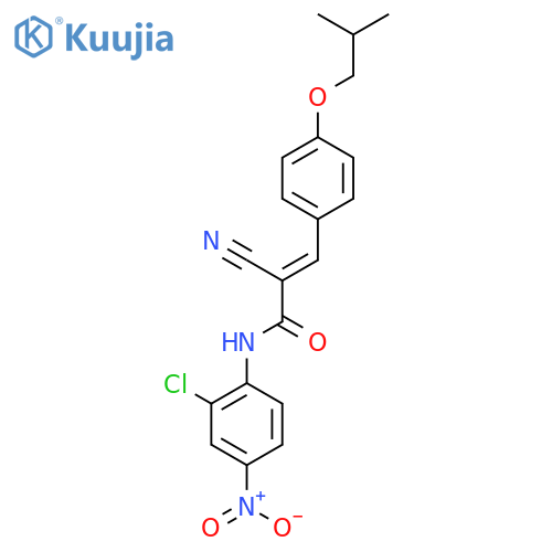 N-(2-chloro-4-nitrophenyl)-2-cyano-3-[4-(2-methylpropoxy)phenyl]prop-2-enamide structure