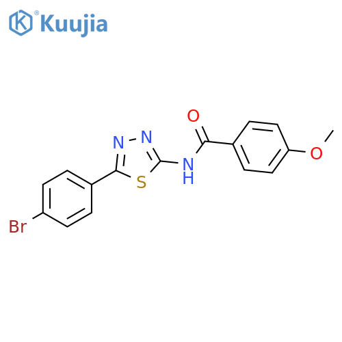 N-5-(4-bromophenyl)-1,3,4-thiadiazol-2-yl-4-methoxybenzamide structure