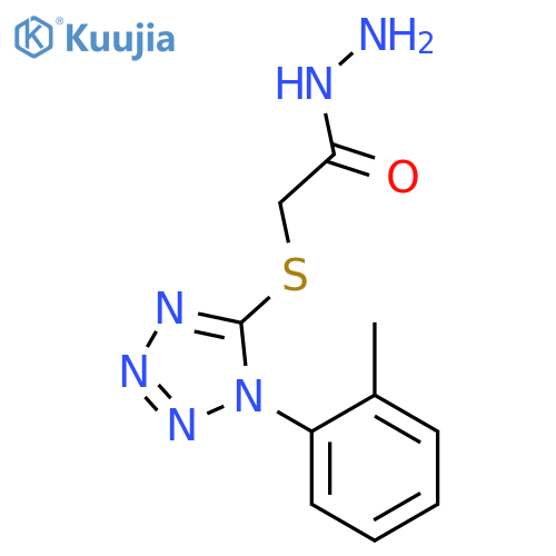 2-{1-(2-methylphenyl)-1H-1,2,3,4-tetrazol-5-ylsulfanyl}acetohydrazide structure