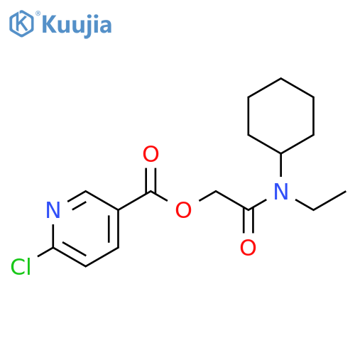 2-(Cyclohexylethylamino)-2-oxoethyl 6-chloro-3-pyridinecarboxylate structure
