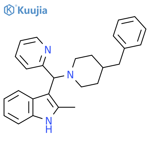 3-(4-benzylpiperidin-1-yl)(pyridin-2-yl)methyl-2-methyl-1H-indole structure