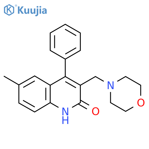 6-methyl-3-(morpholin-4-yl)methyl-4-phenyl-1,2-dihydroquinolin-2-one structure