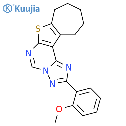 <br>2-(2-Methoxy-phenyl)-8,9,10,11-tetrahydro-7H-6-thia-1,3,3a,5-tetraaza-cyclo hepta[b]-as-indacene structure